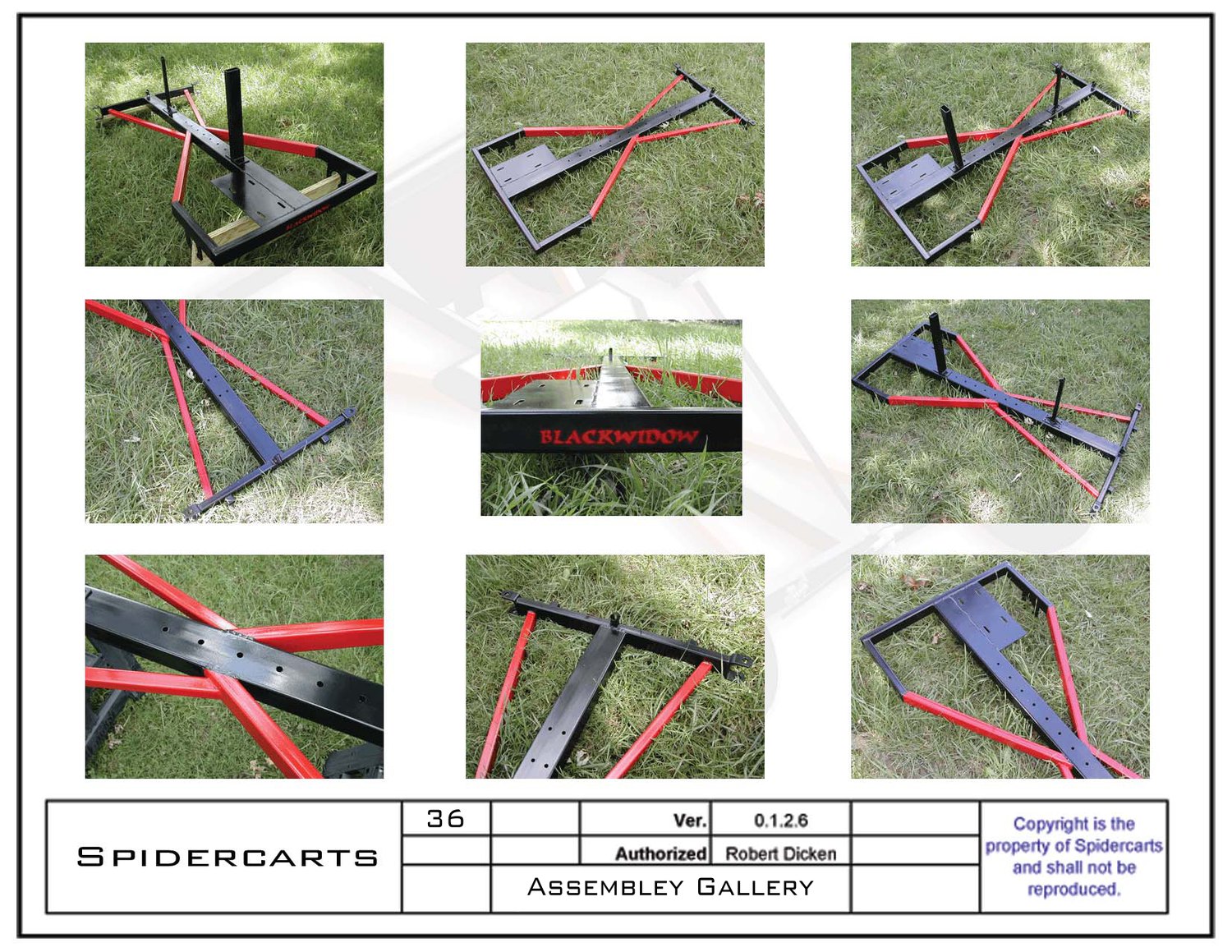 Photo gallery of a real welded Blackwidow frame from nine angles